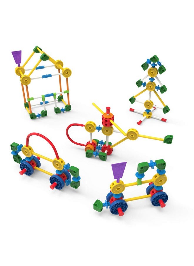 Tinkertoy TINKERTOY - Retro Building Tin - 100 Parts - Collectible, Nostalgic Construction Toy, Great for Kids, Toddlers, Boys, Girls, Ages 3+  - Image 5