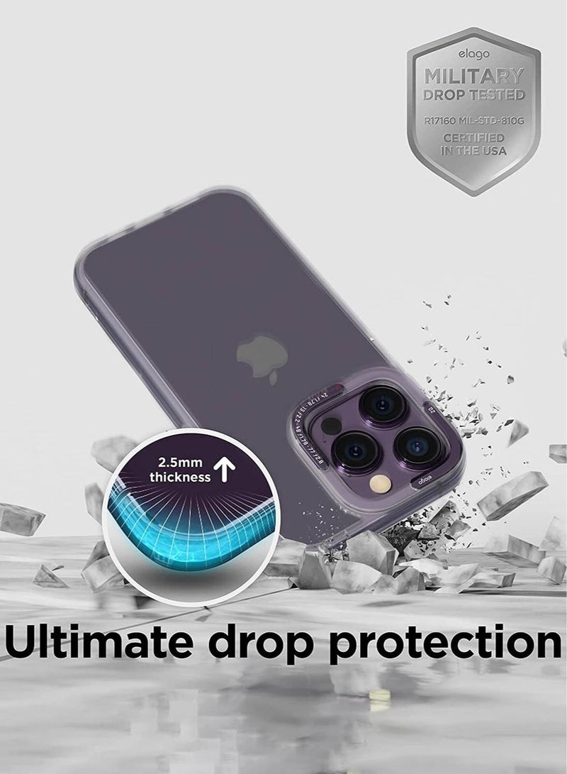 Elago Dual for iPhone 14 PRO Case Cover Hybrid Technology - Deep Purple - Image 4