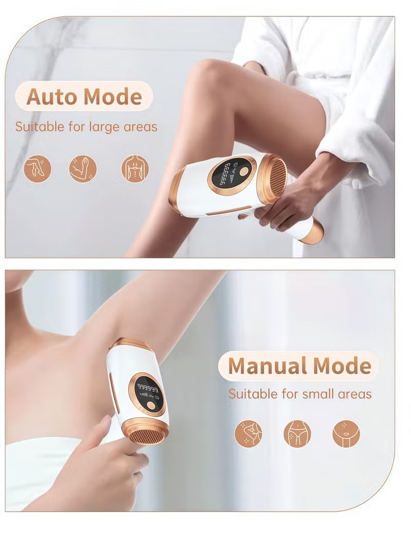 IPL Hair Removal Laser Hair Removal At-Home Painless Laser Hair Removal Device Home Hair Remover with Razor and Glasses 999,999 Flashes Permanent Hair Removal Device Portable Permanent Hair Reduction on Facial Legs Arms Bikini Line for Women and Men - Image 4