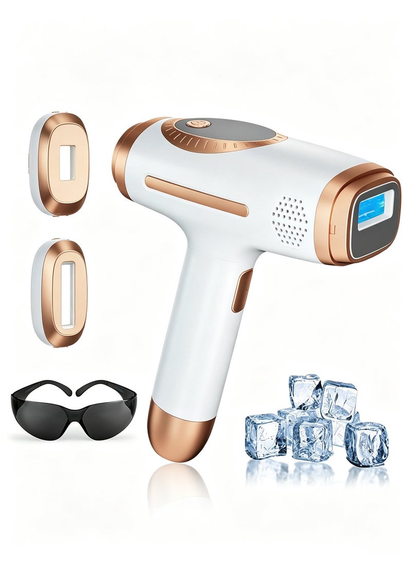 IPL Hair Removal Laser Hair Removal At-Home Painless Laser Hair Removal Device Home Hair Remover with Razor and Glasses 999,999 Flashes Permanent Hair Removal Device Portable Permanent Hair Reduction on Facial Legs Arms Bikini Line for Women and Men - Image 1