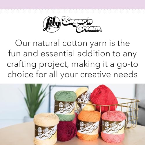 Lily Sugar 'N Cream The Original Solid Yarn, 2.5oz, Medium 4 Gauge, 100% Cotton - Overcast - Machine Wash & Dry - Image 5