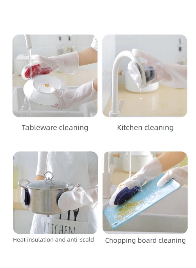 Household Dishwashing Gloves Plastic Latex Waterproof Kitchen Cleaning - Image 3