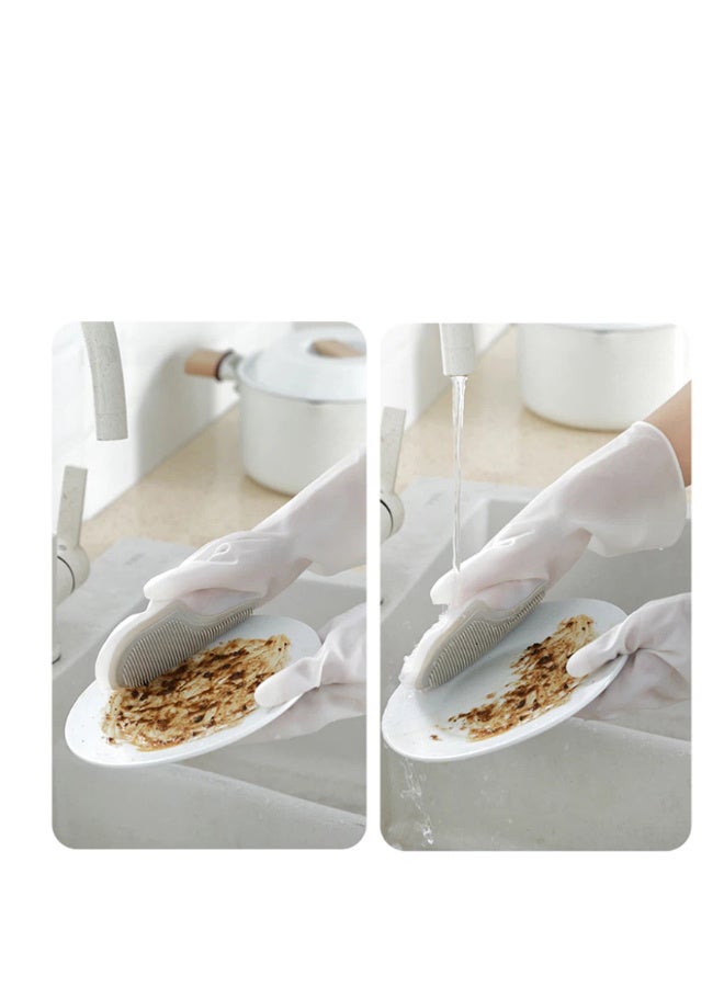 Household Dishwashing Gloves Plastic Latex Waterproof Kitchen Cleaning - Image 2
