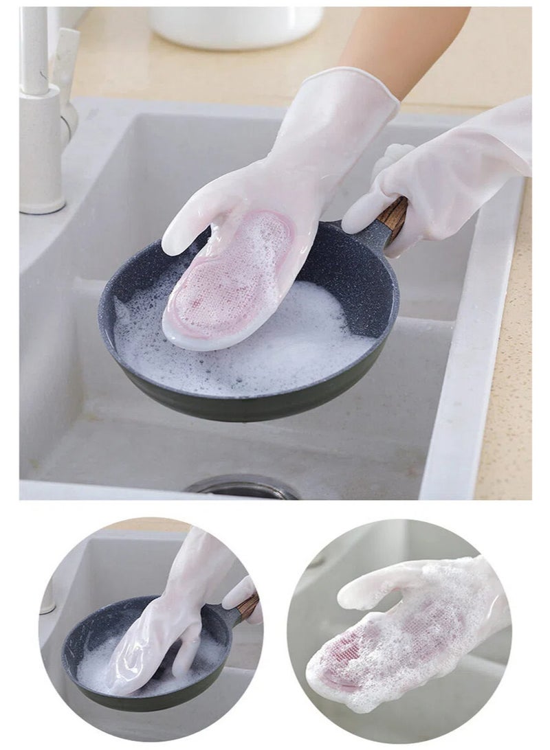 Household Dishwashing Gloves Plastic Latex Waterproof Kitchen Cleaning - Image 4
