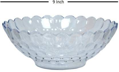 Urmila Plastic Polycarbonate Serving Bowl Set 9 Inch Clear Pack of 2 - Image 2
