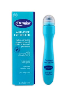 DERMISA Dermisa Eye Roller for Puffy Eyes - Anti-Puff Dark Circle Under Eye Treatment Serum with Caffeine & Peppermint for Bright, Healthy Skin - Paraben, Fragrance, Dye and Oil Free - Made in USA - Pack of 1  - Image 1