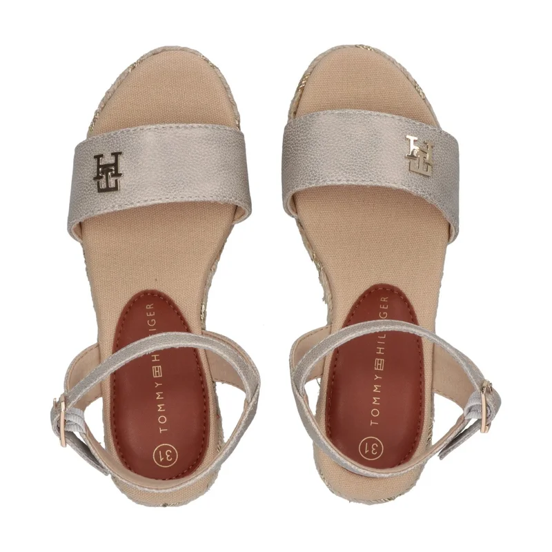 تومي هيلفيغر صنادل ويدج بحبال للأطفال