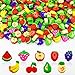 ZAKVOOR 300 Pieces Fruit Mini Erasers Assortment Novelty Pencil Erasers Bulk for Rewards Prizes Gift Filler - Image 3