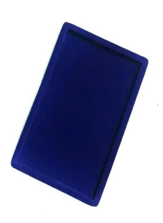 SENTONI Jewellery Display Organizer 12X9 Inch (BLACK-BLUE, 12 * 9 SIZE) Tray Blue Velvet Beading Tray (MAROON-BLUE, 12 * 9 SIZE) - Image 4