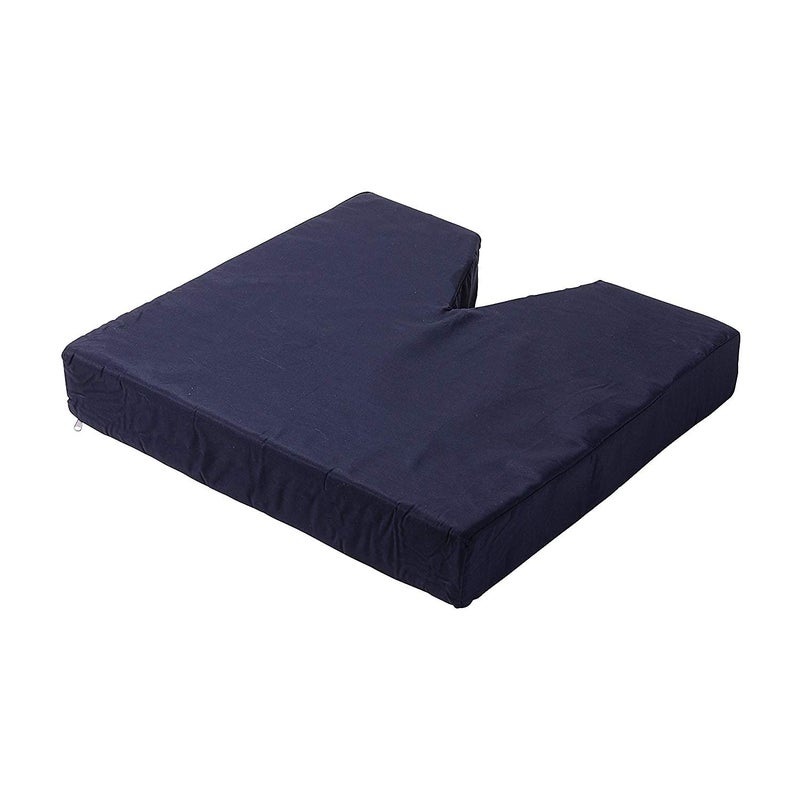 DMI Comfort Contoured Foam Coccyx Seat Cushion for Chair or Wheelchair - Helps with Sciatica Back Pain, Navy - Image 1