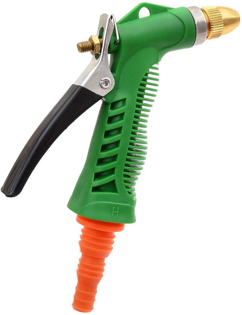 FANHAO High-Pressure Water Spray Jet Nozzle, Heavy-Duty Hose Sprayer for Garden, Car Wash, Bike Wash, and Plants, Front Trigger with Connector, Brass, 20 x 10 x 5 cm - Image 1