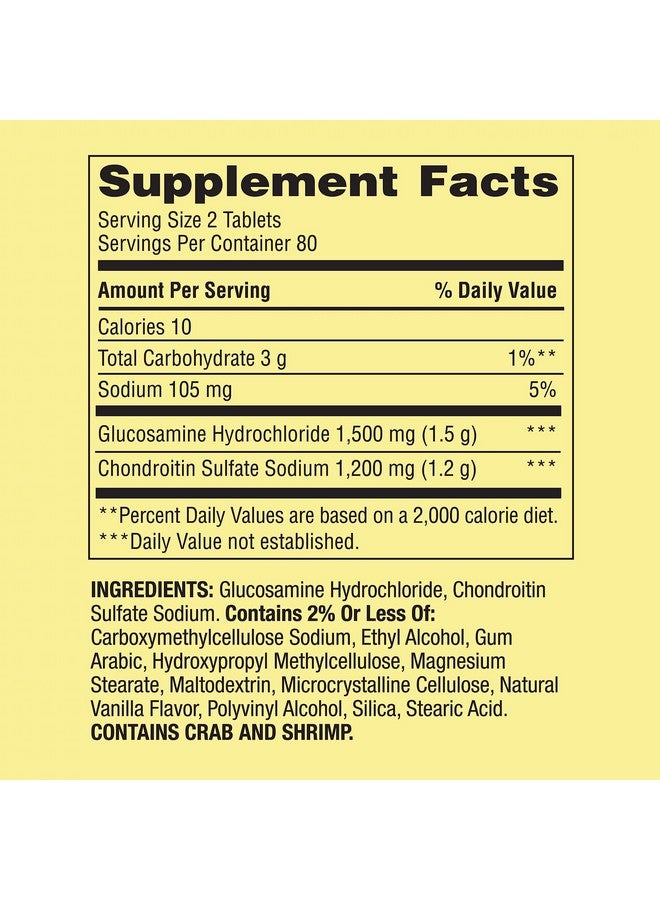SPRING VALLEY سبرينغ فالي - جلوكوزامين كوندرويتين، قوة ثلاثية، 160 قرص من سبرينغ فالي - Image 4