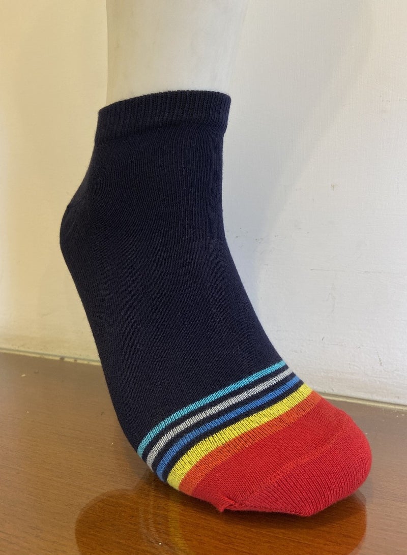 أصابع القدم السعيدة 10 أزواج من جوارب الكاحل مصنوعة من مزيج القطن الناعم والقابل للتنفس والمتين وغير تيري وخفيفة الوزن للارتداء اليومي بمقاس واحد - Image 3