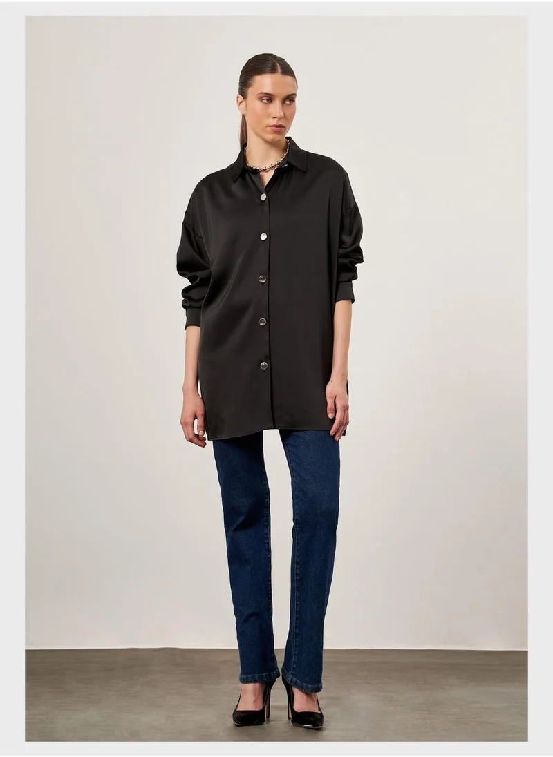 MIZALLE Button Down Shirt