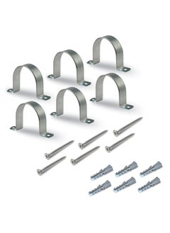 Duravel Duravel U Clamps Fastener Hanger Pipe Clamps Clip with Screw & Plug for Conduit Pipe Fixing Bracket & Support Water Pipe & Gas Pipe – 10 Pcs (1.1/4 Inch)  - Image 1
