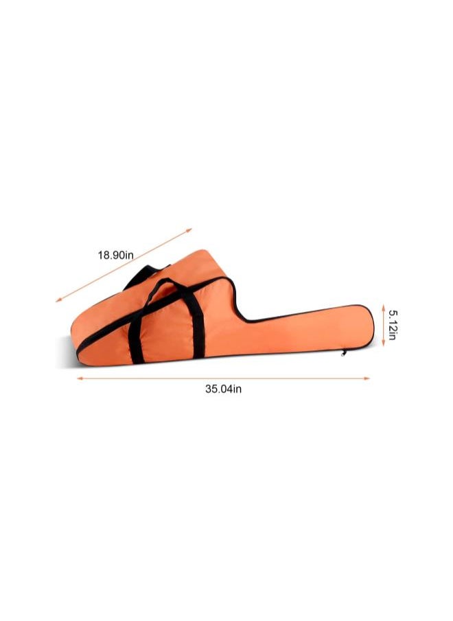 Generic - Chainsaw Carrying Bag, Portable Orange Oxford Chainsaw Carrying Bag Case Protective Storage Bags Holder Chain Saw Carry Case Tool, 35.04" x 18.90" x 5.12", Orange - Image 1