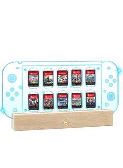 SYOSI Game Card Case for Nintendo Switch/Switch OLED/Lite, Switch Storage Display Stand with 10 Slots, Holder Transparent Acrylic, LED Lights Dock -7 Color  - Image 1