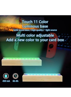 SYOSI Game Card Case for Nintendo Switch/Switch OLED/Lite, Switch Storage Display Stand with 10 Slots, Holder Transparent Acrylic, LED Lights Dock -7 Color  - Image 3