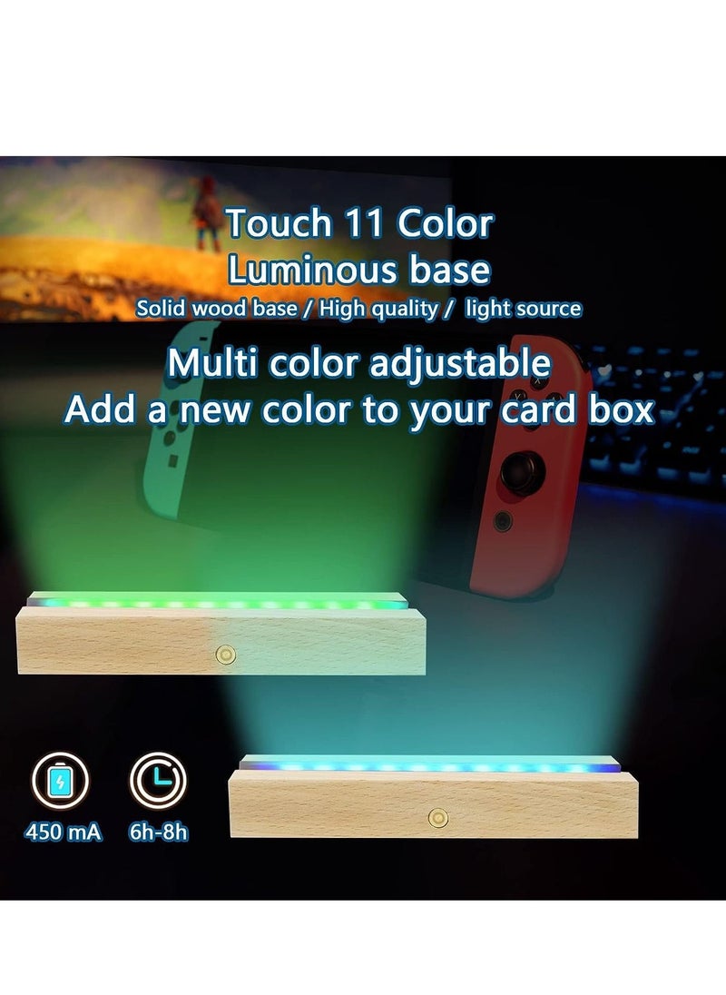 SYOSI Game Card Case for Nintendo Switch/Switch OLED/Lite, Switch Storage Display Stand with 10 Slots, Holder Transparent Acrylic, LED Lights Dock -7 Color  - Image 3