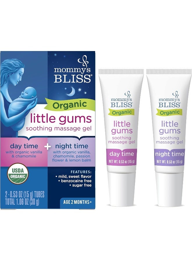 Mommy's Bliss Organic Little Gums Soothing Massage Gel Day and Night Combo - Image 2