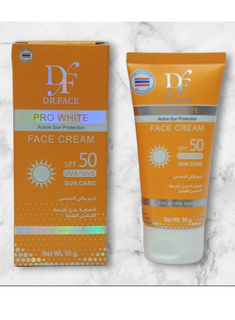 دكتور فيس كريم واقي شمس تايلاندي للوجه للحماية من الشمس الضارة ويوفر حماية فعالة ضد حروق الشمس وتلف الجلد 50 جم - Image 2