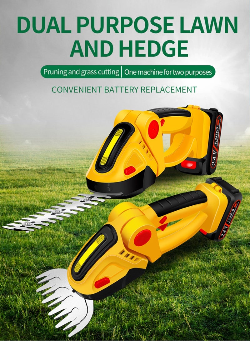 Generic Electric Hedge Clippers One Electric One Rechargeable Pruning Shears Lawnmowers Green Belt Gardening Pruning Single-Handed Lithium Hedge Trimmers  - Image 2