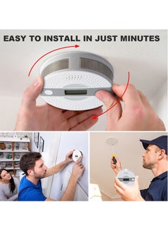 Y&D Carbon Monoxide Detector, CO Alarm with LCD Screen Battery Powered Dual Sensor Combination, Led Indicator, Loud Sound Alert  - Image 5