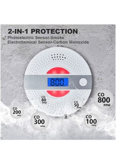 Y&D Carbon Monoxide Detector, CO Alarm with LCD Screen Battery Powered Dual Sensor Combination, Led Indicator, Loud Sound Alert  - Image 3