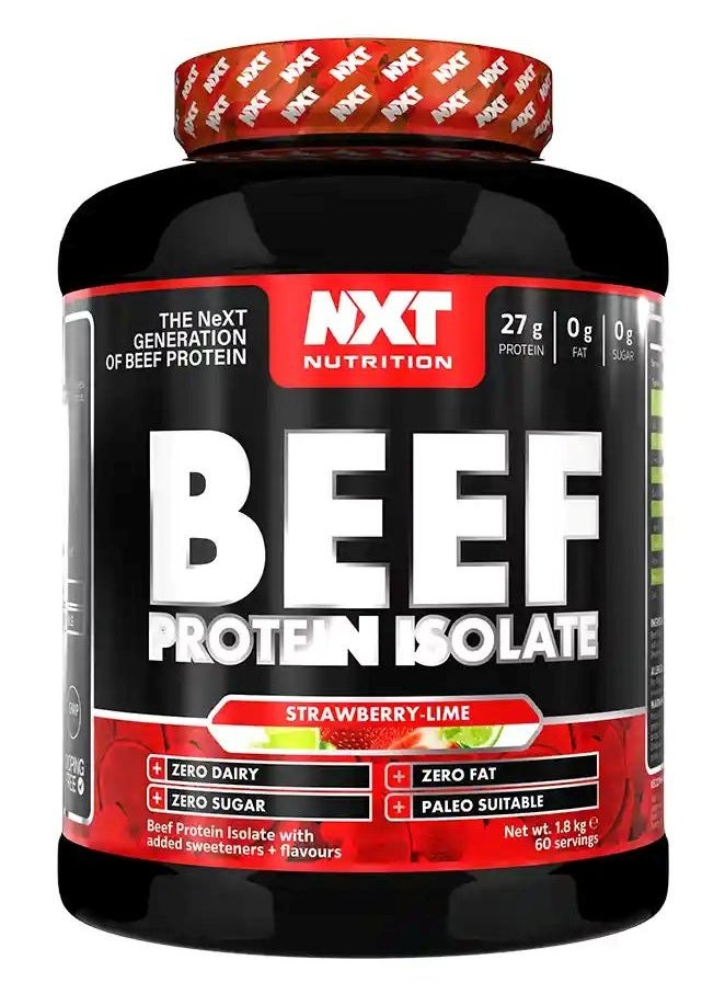 NXT Nutrition - Beef Protein Isolate Zero Dairy  Strawberry Lime Flavour 60 Servings 1800g - Image 1