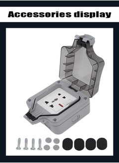 Generic Weatherproof Outdoor Socket, Double Waterproof Switched Power Socket, Wall Outlet With Cover, Plug Socket, Suitable For Garden And Exterior Power Socket  - Image 3