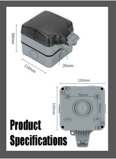 Generic Weatherproof Outdoor Socket, Double Waterproof Switched Power Socket, Wall Outlet With Cover, Plug Socket, Suitable For Garden And Exterior Power Socket  - Image 5