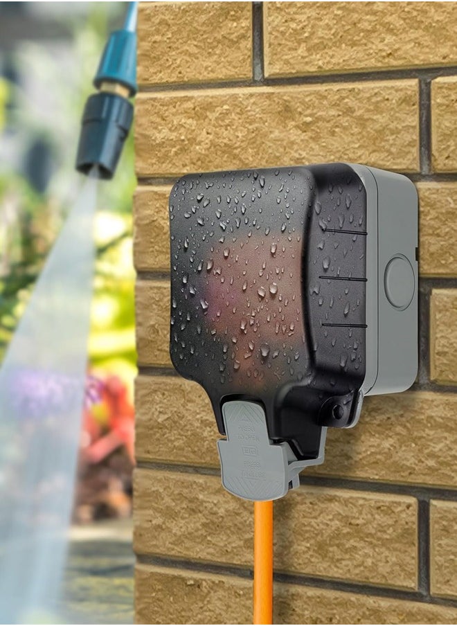 Generic - Weatherproof Outdoor Socket, Double Waterproof Switched Power Socket, Wall Outlet With Cover, Plug Socket, Suitable For Garden And Exterior Power Socket - Image 1
