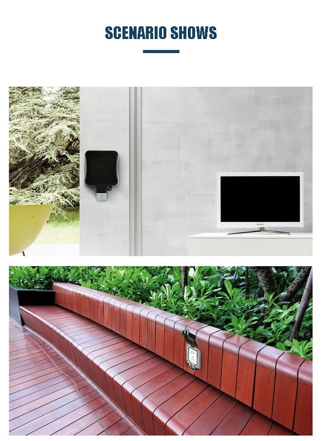 Generic - Weatherproof Outdoor Socket, Double Waterproof Switched Power Socket, Wall Outlet With Cover, Plug Socket, Suitable For Garden And Exterior Power Socket - Image 1