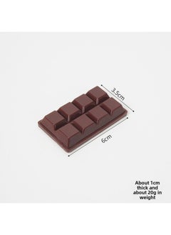 Generic Simulation Food Play Chocolate Food Model Miniature Food Play Valentine's Day Gift Dessert Shop Creative Play House Toys-Color:Dark Brown Chocolate-Size:6*3.5cm  - Image 1
