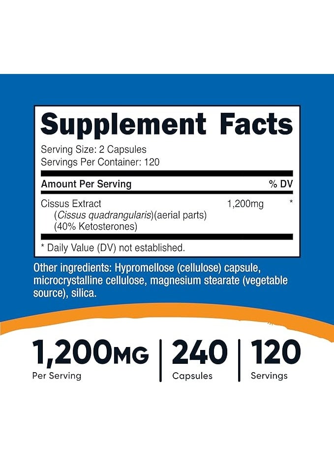 Nutricost, Cissus, 240 Capsules (600 mg per Capsule) - Image 5