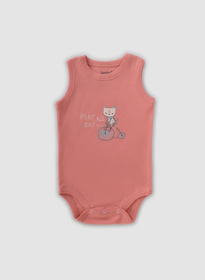 Junior Sleeveless Bodysuits 3-Pack, 100% Cotton - Baby Girl - Image 3