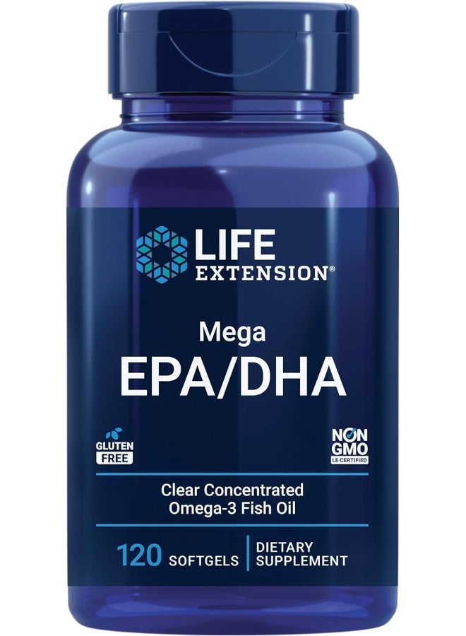 Life Extension Mega Epa Dha Softgels, 120 Count - Image 1