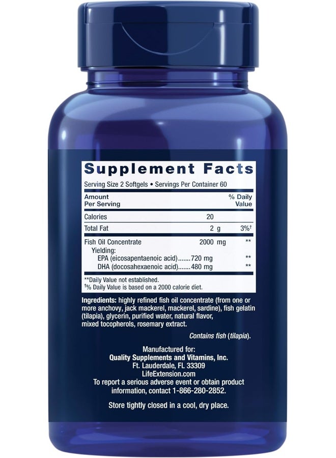Life Extension Mega Epa Dha Softgels, 120 Count - Image 2