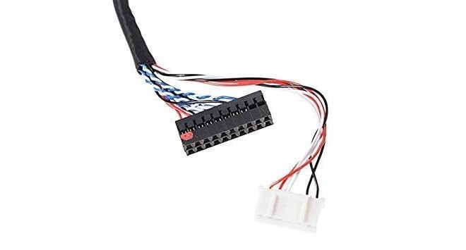 InkOcean 40 Pin 1 Channel 6 Bit Led Lcd Lvds 10inch 25cm Screen Cable For Display Black - Image 2