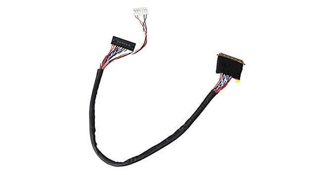 InkOcean 40 Pin 1 Channel 6 Bit Led Lcd Lvds 10inch 25cm Screen Cable For Display Black - Image 1
