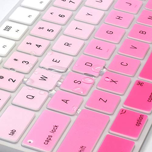 ProElife Ultra Thin Silicone Full Size Keyboard Cover Skin for Apple Magic Keyboard with Numeric Keypad 2017 2018 Release MQ052LL/A A1843 US Layout (Ombre Pink) - Image 5
