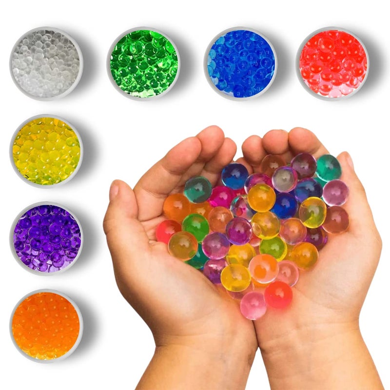 Going Greens Combo of Crystal Soil Water Jelly Beads 7 Different Colors Red Blue Green White Yellow Orange Multicolor - Image 1