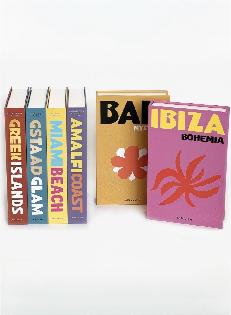 JUNYOUK Decorative Books for Home Decor,Set of 6 Stylish Fake Books of Room Books Decor Aesthetic,for Coffee Table Decor,Living Room, Table, Shelf Decor,Modern Hardcover Stacked Display Books - Image 2