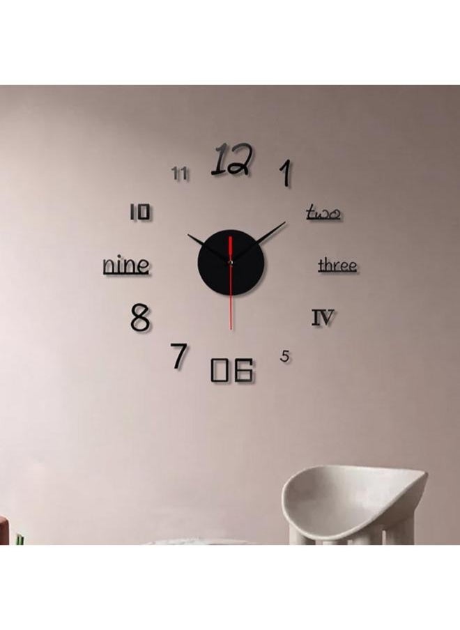 Home Gallery - Mix numbers style 3D Wall Clock - Image 1