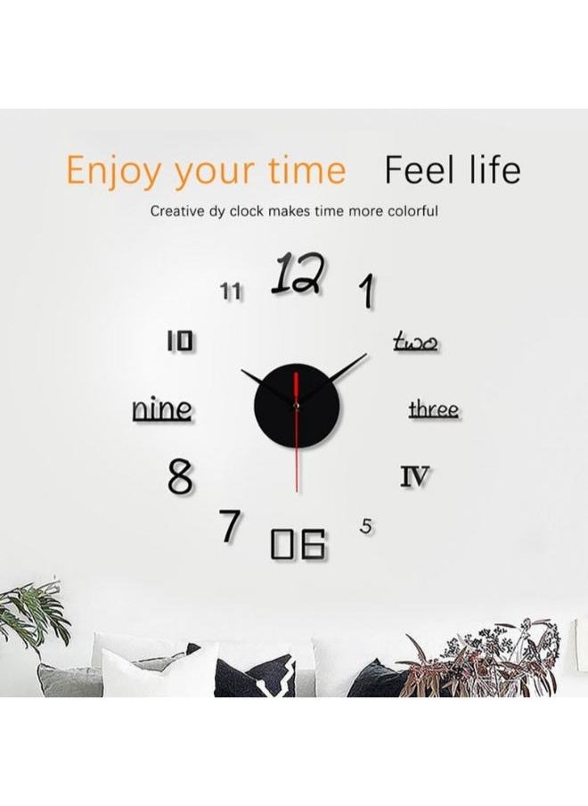 Home Gallery - Mix numbers style 3D Wall Clock - Image 1