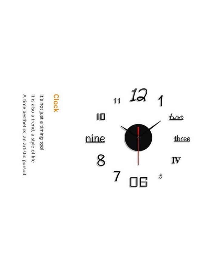 Home Gallery - Mix numbers style 3D Wall Clock - Image 1