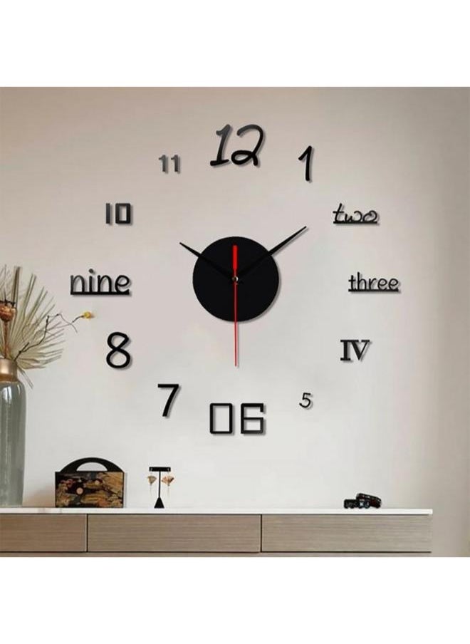 Home Gallery - Mix numbers style 3D Wall Clock - Image 1
