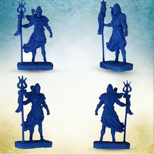 AutoRio Lord Shiva Idol for Car Dashboard | Mahadev Statue for Home & Office Decor | Standing Shivji Figurine Showpiece | Hindu God Shankar Murti for Pooja & Gift (Blue) - Image 5
