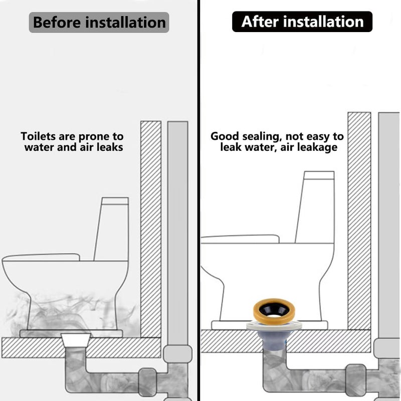WCCH Toilet Flange Repair Kit, Flange Repair Kit for 4" and 5" or Special 3" Waste Line, for Toilet Flange Repair and Easy Installation Gray - Image 2