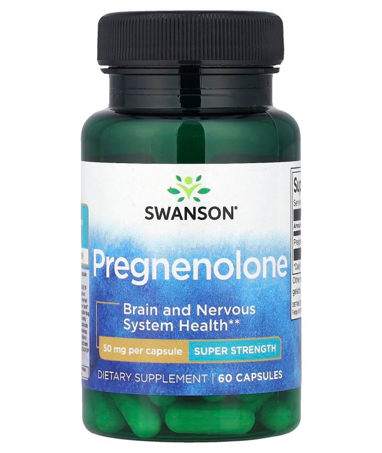 SWANSON Pregnenolone Super Strength 50 mg 60 Capsules